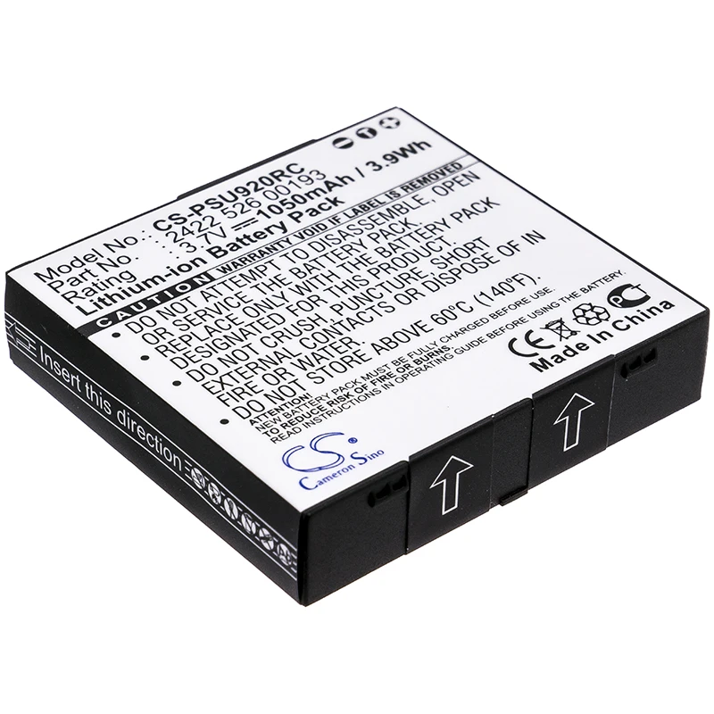 CS 1050mAh Battery For  Philips 2422 526 00193 Philips Pronto TSU-9200  Pronto TSU9200/37  TSU920037  TSU9200