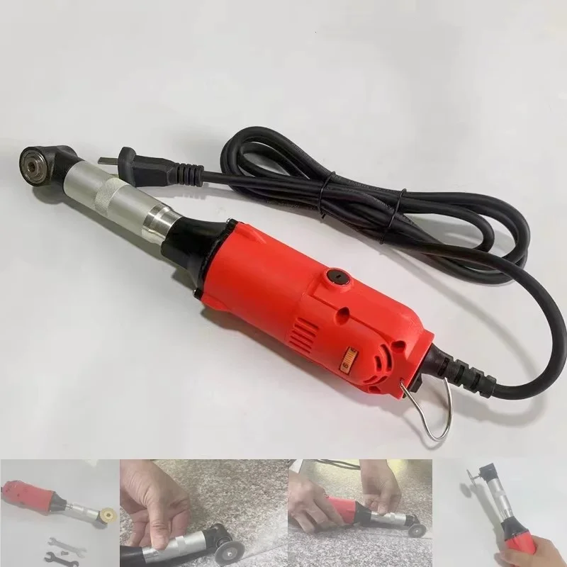 350W 90 Degree Right Angle Electric Die Grinder, Handheld Seam Cleaner For Tile, Grout Cleaning Polishing Cutting Carving Tool
