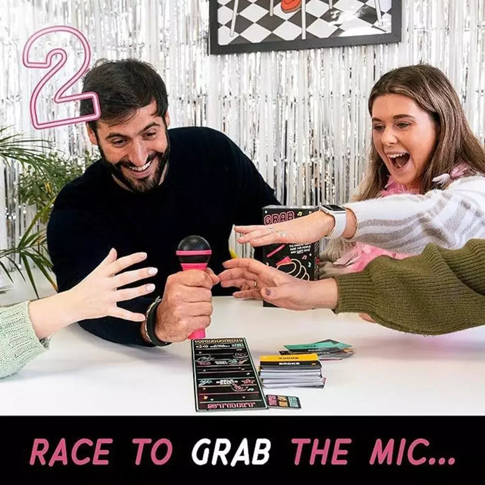 Lucky Egg Exciting Grab The Mic Grab The Mic Karaoke Game The Family Karaoke Game 8+ Year Olds,2-10 Players-board Game New-uk