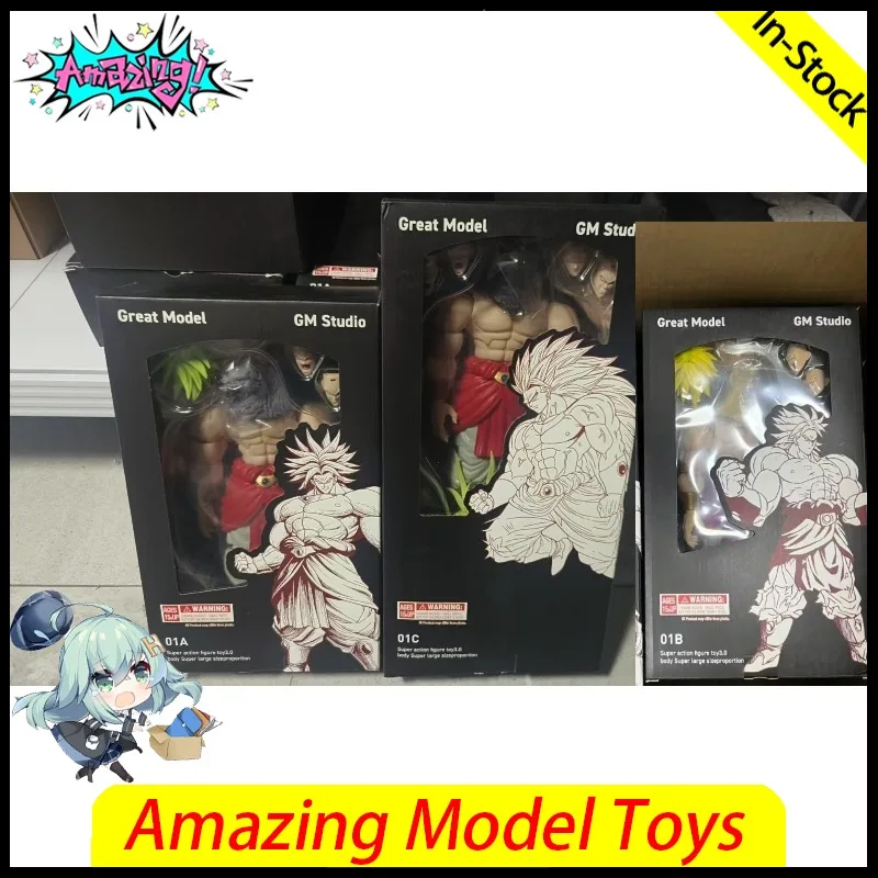 En Stock GM Studio Réplica 1/1 KONG Edición Mejorada Dragon Ball SHF3.0 Broly Legend 3 Form Debut 26-28CM Figura de Acción Anime Juguete