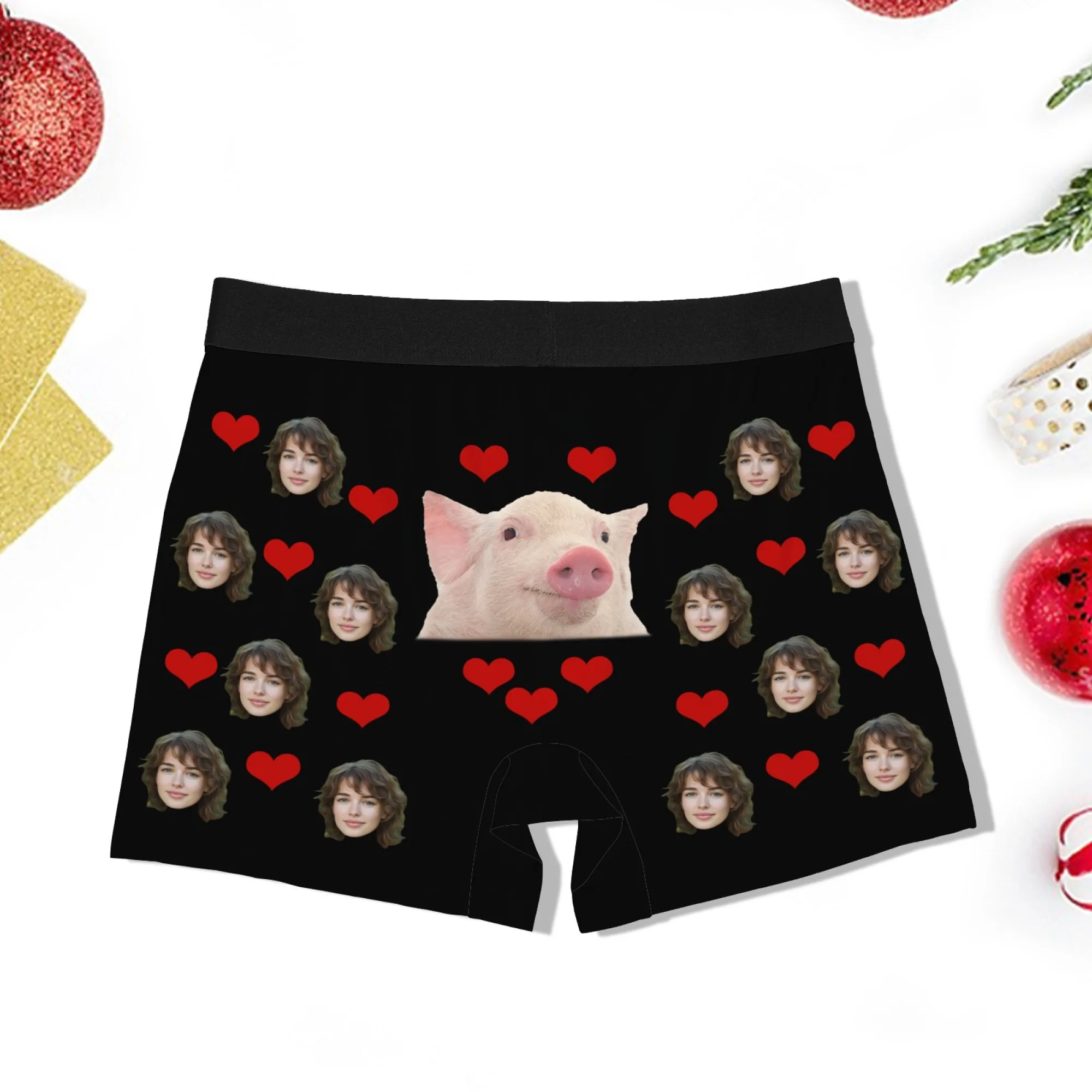 سراويل داخلية مخصصة للوجه مع صورة ملابس داخلية مضحكة مع وجوه قابلة للاستبدال لهدايا عيد الحب هدية مزحة مثيرة ومرحة #6