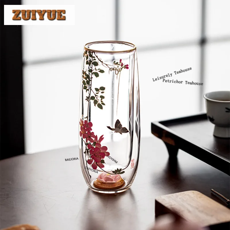 200ml Double-layer Glass Teacup Creative Tea Bowl Water Jug Tea-tasting Personal Cup Chazhan Master Cups Oolong Tea Tea Items