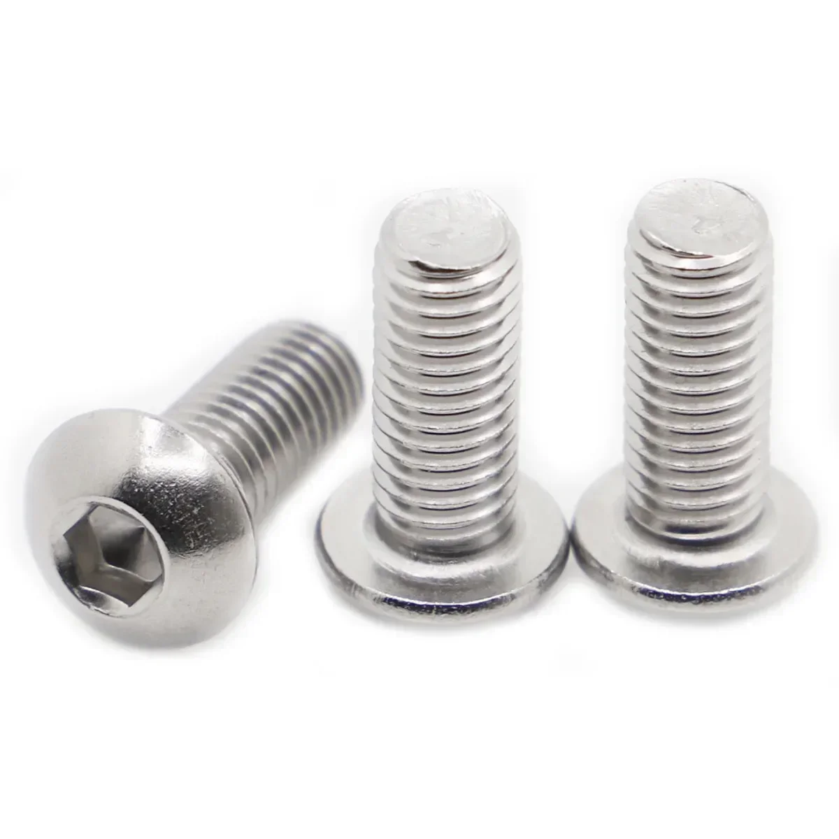 M1.6 M2 M2.5 M3 M4 M5 M6 M8 M10 304 A2-70 Stainless Steel ISO7380 Hexagon Hex Socket Head Button Allen Bolt Screw L=3-50MM - Image 3