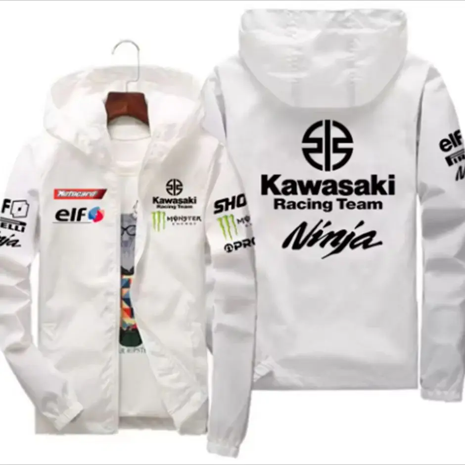 AliExpress 2025 Fashion New Kawasaki Motorcycle Jacket, Racing, Waterproof and Windproof, Outdoor Sports Bicycle, Men's Fan Jacket