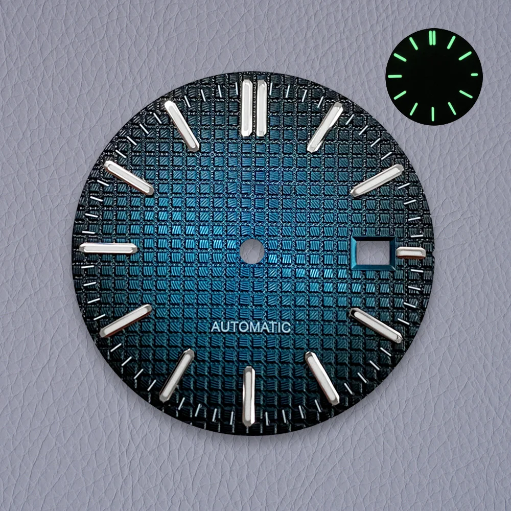 31.8 مللي متر جودة عالية S شعار البلوط الهاتفي صالح NH35/NH36/7S/4R الحركة اليابانية الأخضر مضيئة ساعة تعديل إصلاح الملحقات