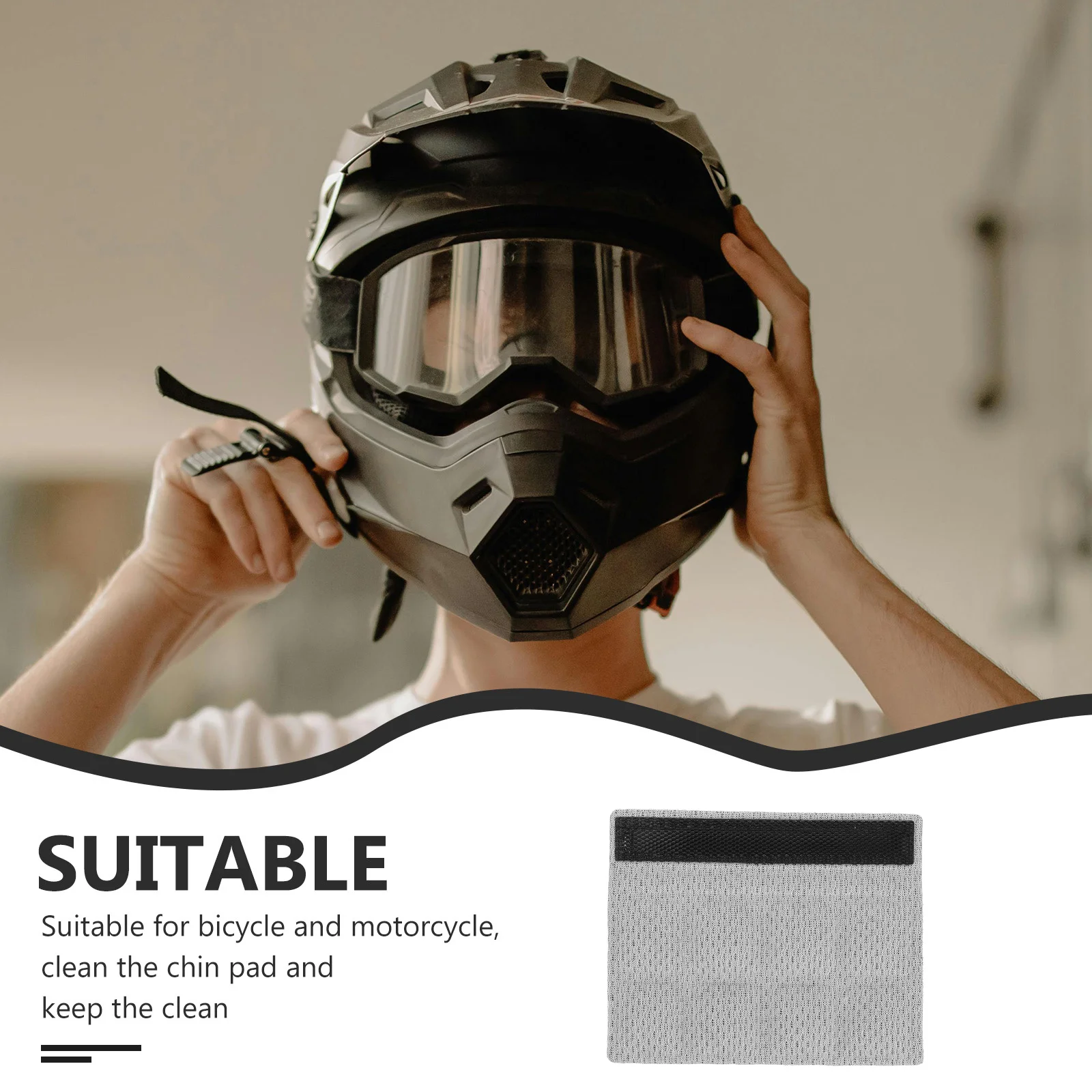

10Pcs Cycling Chin Cushion Moisture Wicking Padding Extra Protection Snug Ergonomic Design for Extended Use Durability