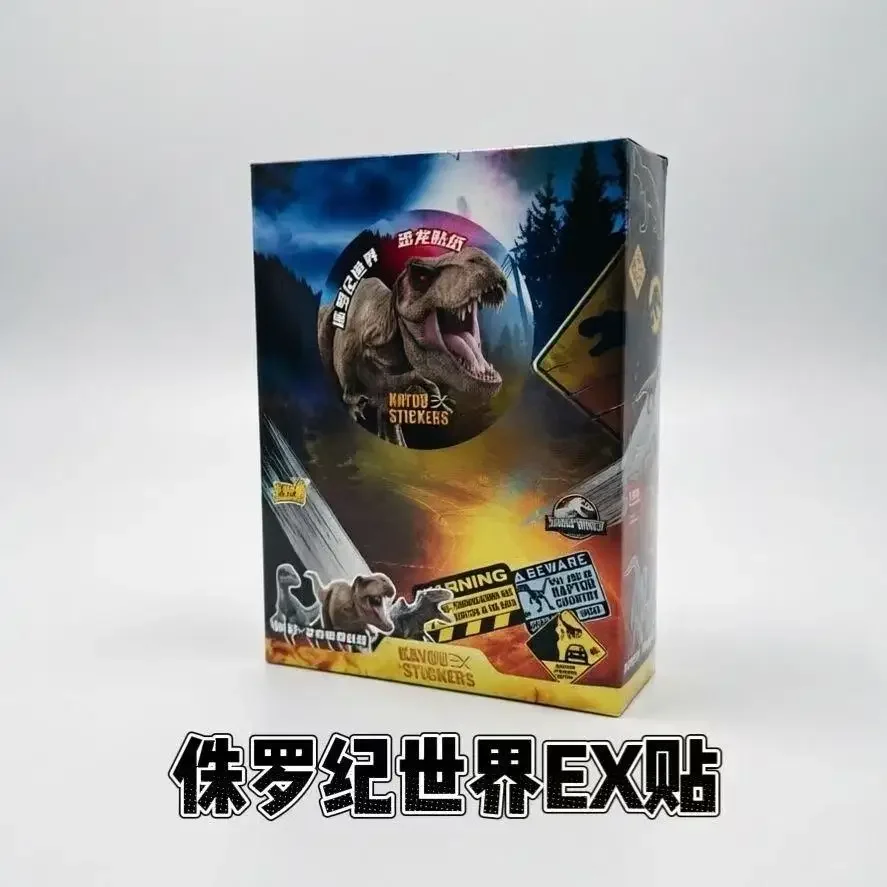Kayou Official Jurassic World EX Series Stickers Blind Box Dinosaur Pattern Decorative Sticker for Scrapbooking Decoration