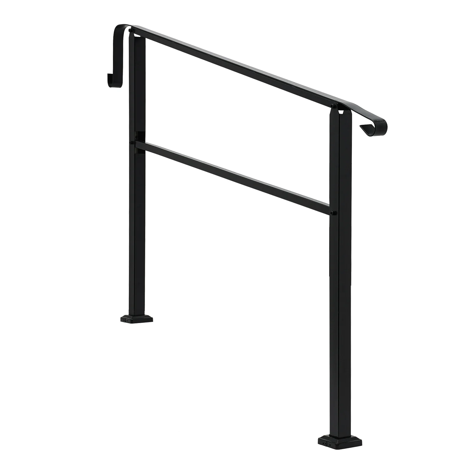 Modern Free Standing Spray Molding Carbon Steel Handrails for Outdoor, Staircase Handrail, 5-Step Handrail