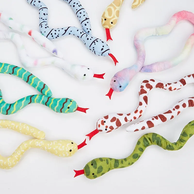 Pet Cat Toy Greedy Snake Teeth Grinding Durable Pet Plush Toy Funny Interactive Cat Dog Toy Cat toy with battery Cats Silvervine