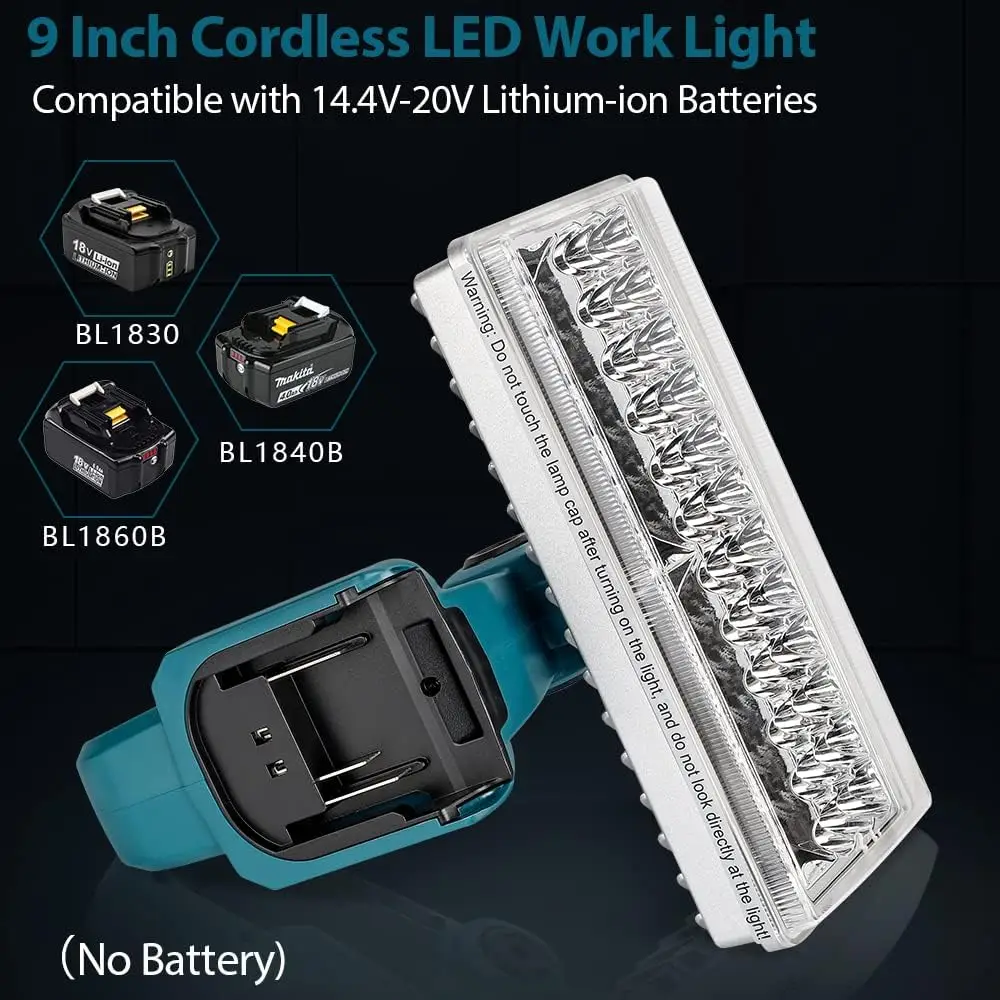 Imagem -05 - Lanterna Led para Makita Luz de Trabalho sem Fio Holofote ao ar Livre Bateria Li-ion com Usb 14.4v 18v Bl1430 Bl1850 Bl1860b