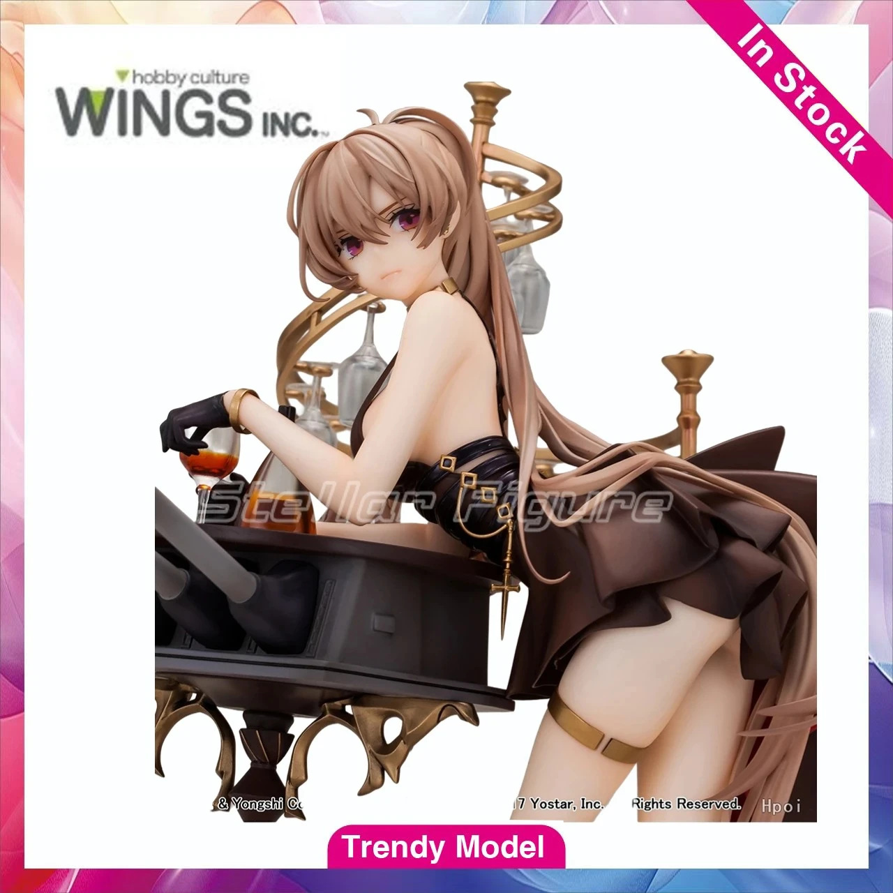 

【TM】В наличии: Фигурка WINGS INC Azur Lane Jean Bart в платье, масштаб 1/7, модель, игрушка, подарок, коллекционный предмет, украшение
