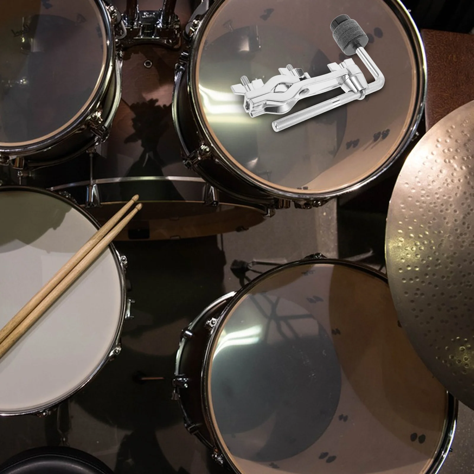 

Cymbal Expansion Clamp Adjustable Drum Set Mounting Accessory Chrome Finish for Jazz and Percussion Instruments