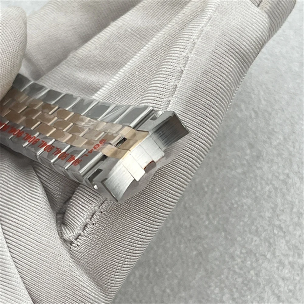 316 Stainless Steel NH35 Watch Strap 20MM Solid Band Modifying Sub Watch Jubilee Bracelet S Safety Buckle Watch Parts