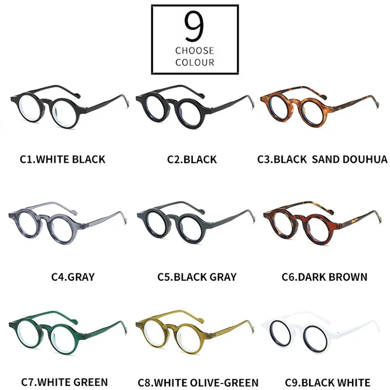 JNPCXI New Fashion Small Round Double Color Women Leopard Glasses Frame Retro Punk Men Clear Lens Eyewear