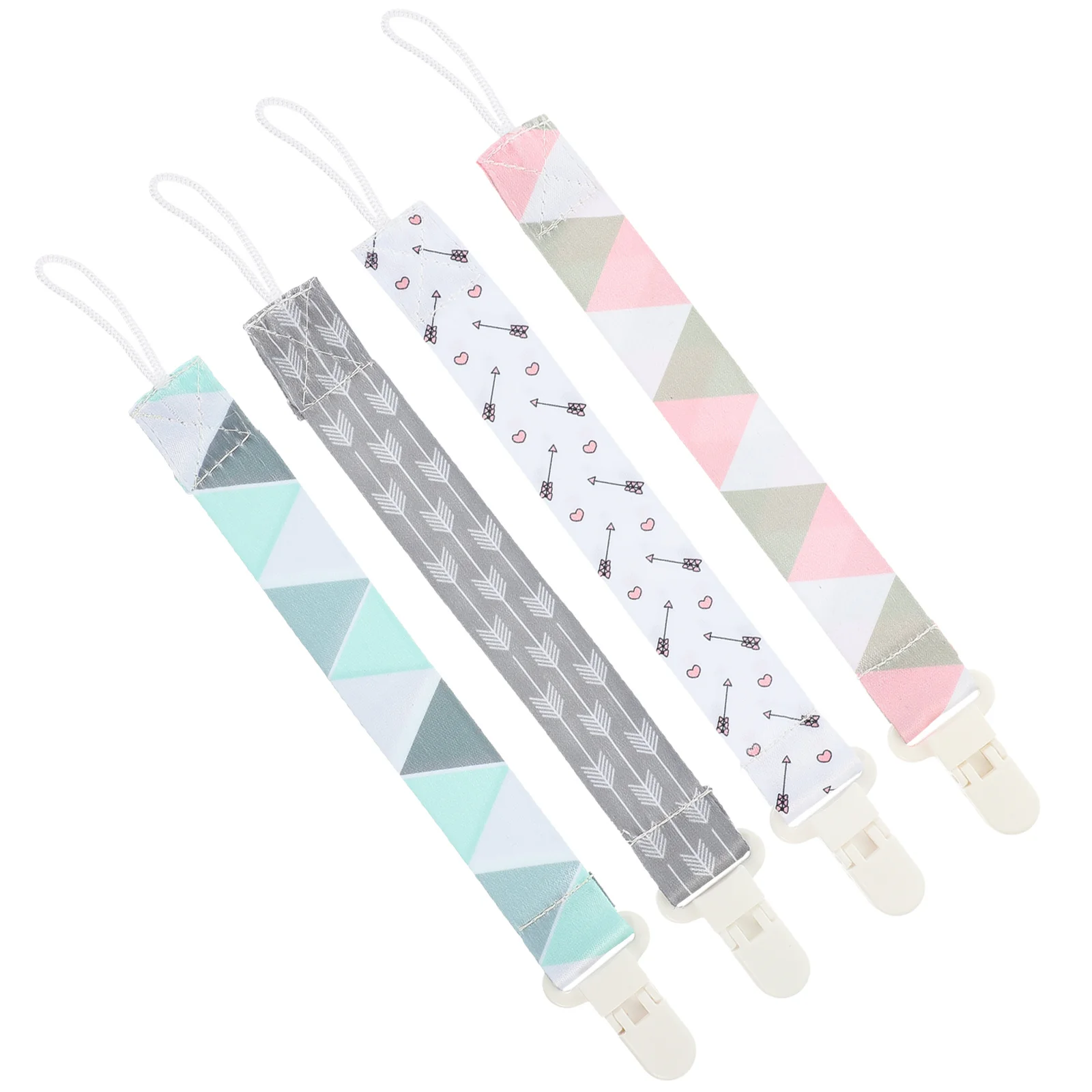 4 قطع من مشبك مصاصة الطفل، حامل المقود، ملحقات التسنين المهديء للرضع، مادة ممتازة، آمنة ومتينة ومفيدة ومختلطة #1