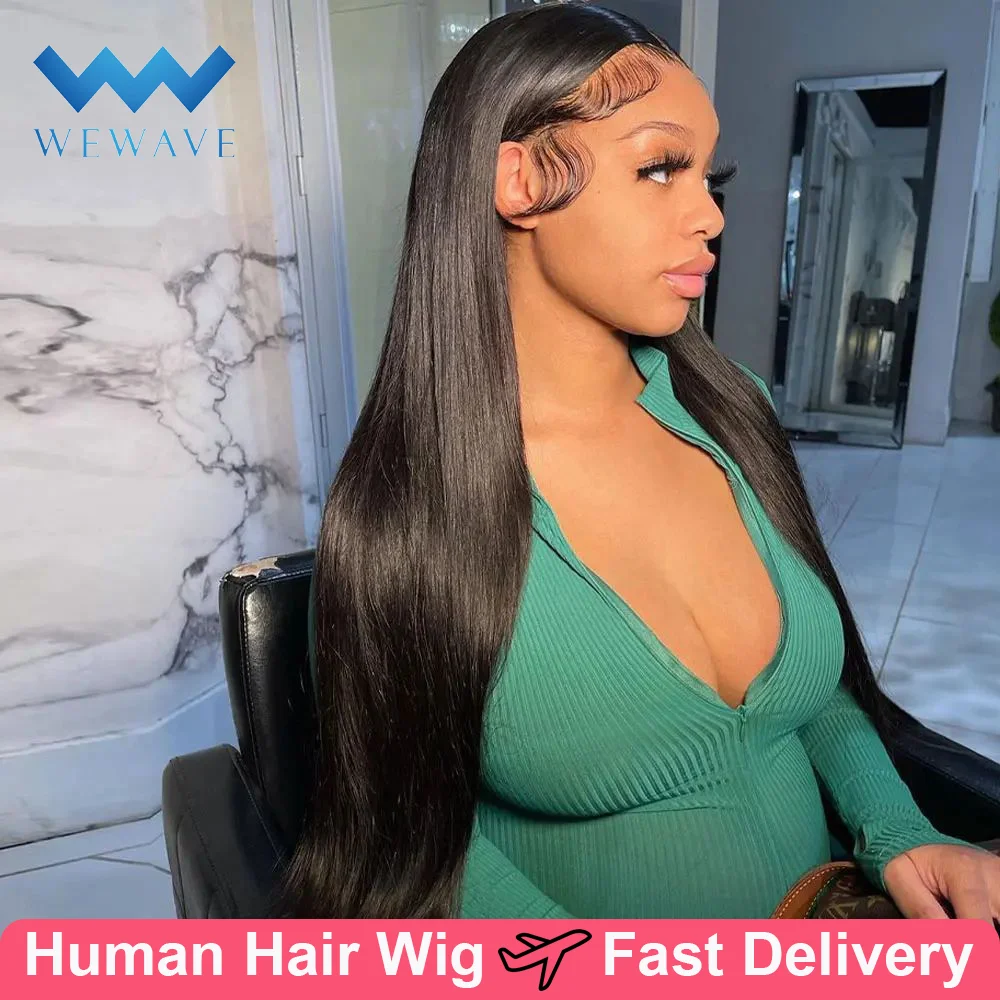 30 inch Straight Lace Frontal Wig Human Hair 13x4 13x6 Lace Front Wig Pre Plucked Brazilian Glueless Wig Human Hair 180% Density