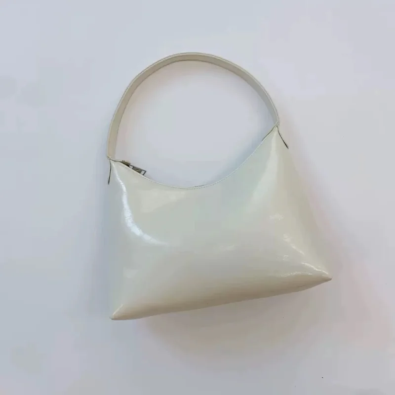 Fashionable Commuter Women's Bag Trendy Underarm Handbag Plump Bag Single Strap Daily Match Soft Leather Pure Color Design