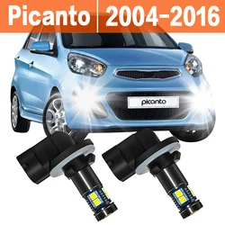 2PCS Carro LED Lâmpada de Nevoeiro Lâmpada Para KIA Picanto 2004-2016 2009 2010 2011 2012 2013 2014 2015 Substituir Lâmpadas Acessórios Branco