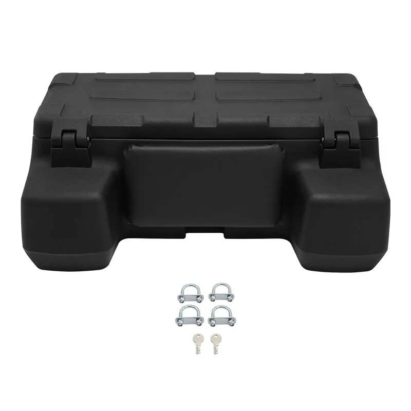 96L ATV sedile passeggero posteriore Rack Cargo Storage casco baule bagagli nero