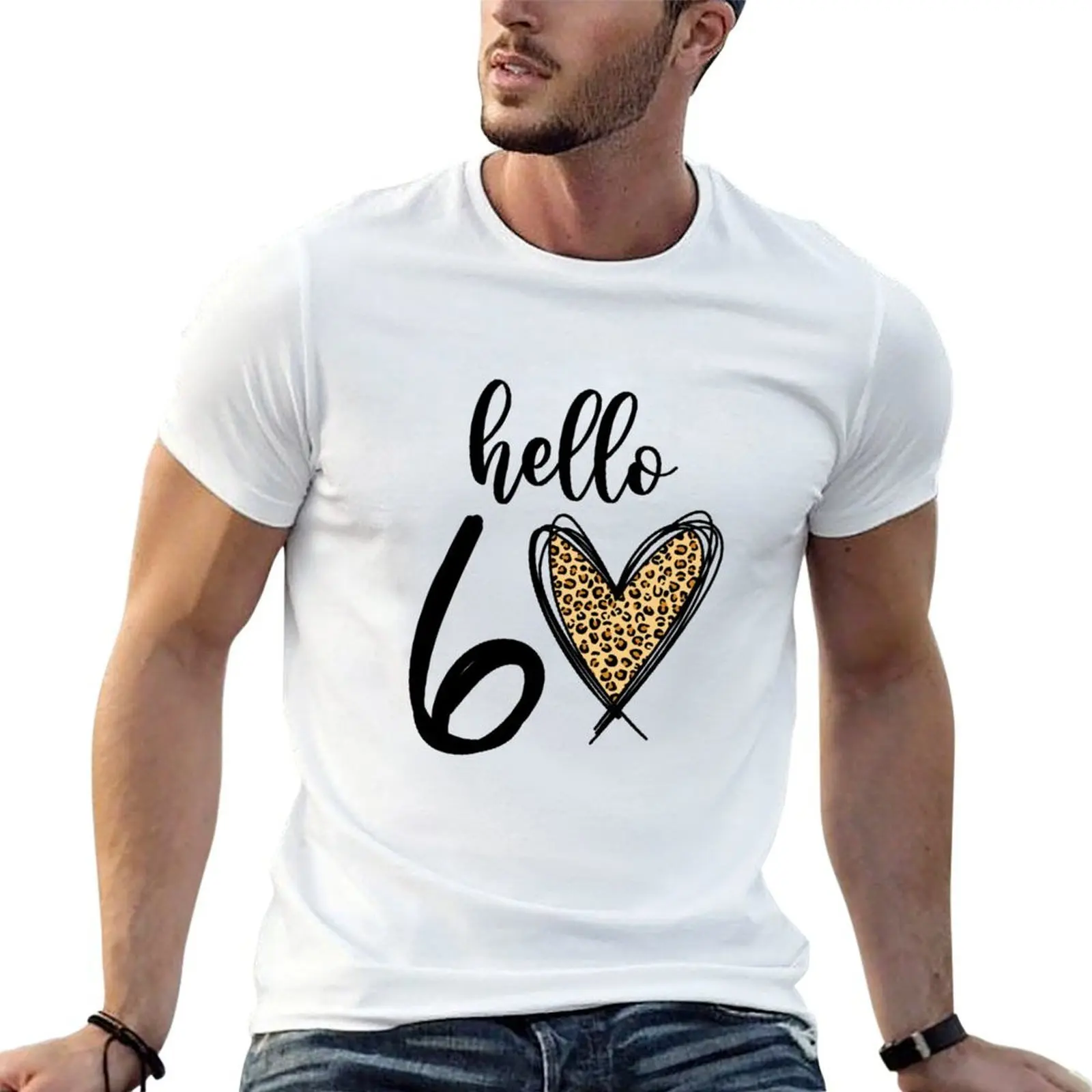 

Hello 60 Leopard 60th Birthday 60 Year Birthday, Trending Unisex, Best T-Shirt cotton t shirts high quality T-Shirt