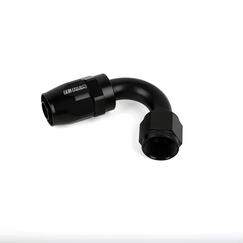 BattleBee Universal AN4/AN6/AN8/AN10 Oil Fuel Gas Line Tube Hose Aluminum Alloy Hose End Adaptor Black Angle 120°/150°/180°