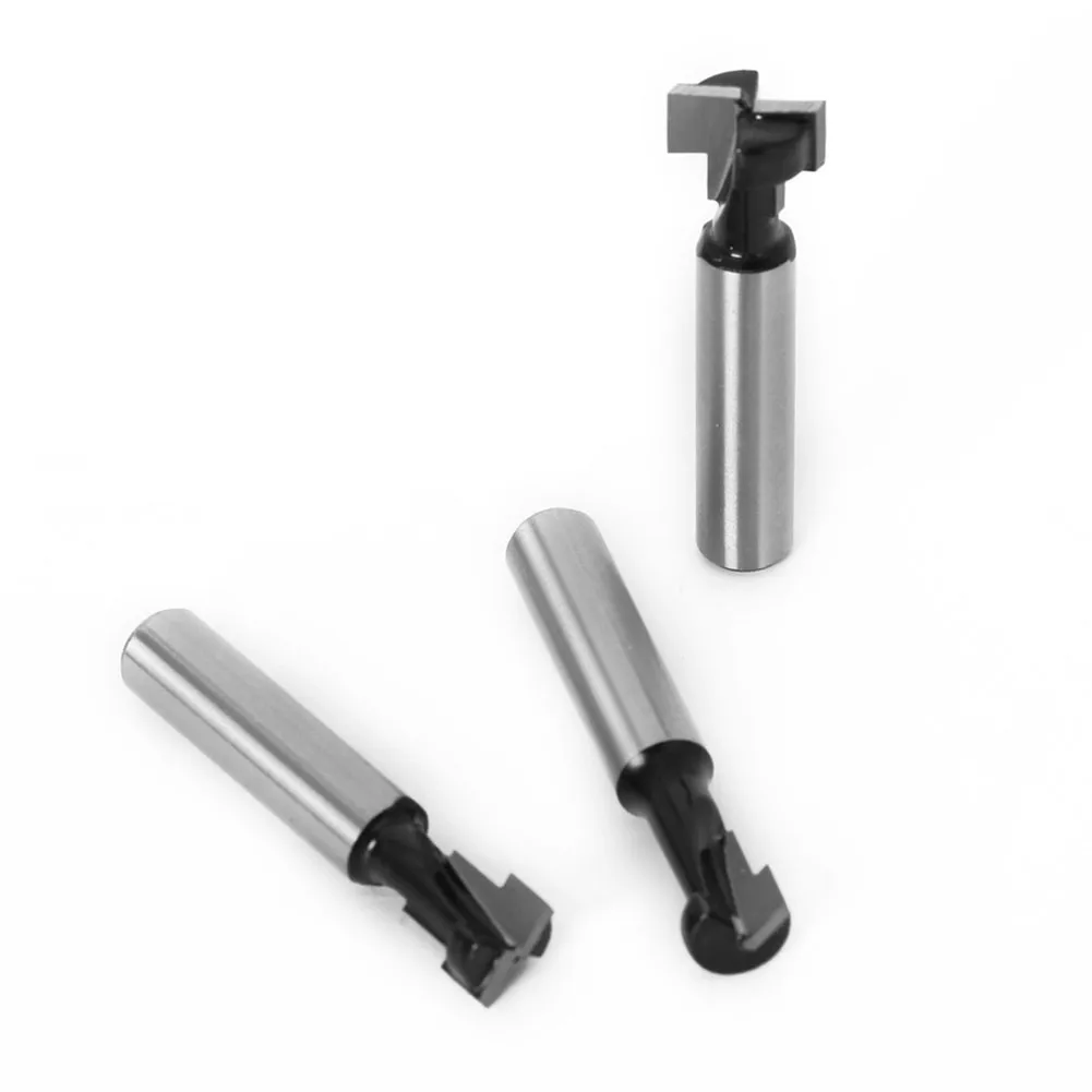 for T Type Router Bit Wood Photo Frame Woodworking Milling Cutter Rust-proof 3pcs set 45 Carbon Steel 8*1 2 8*3 8 8*9