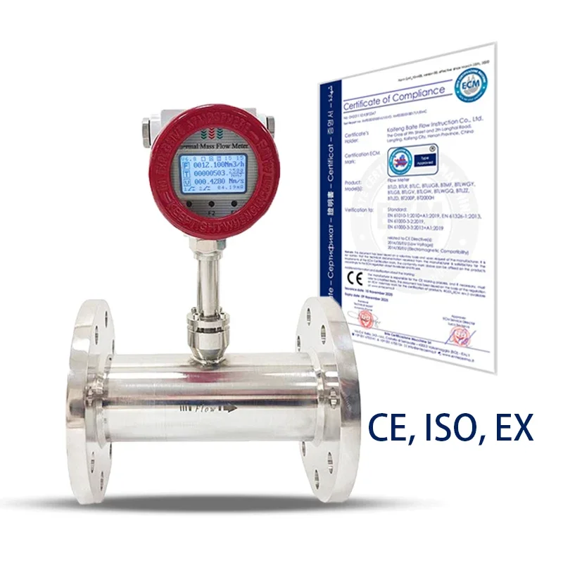 Kaifeng High Quality 1.0% Precision Ammonia Gas Flow Meter Digital Gas Air Thermal Mass Flowmeter