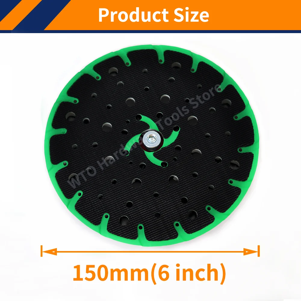 1PC 150mm/6 Inch 48 Hole Hard Sanding Pad,M8 Thread Back-up Grinding Pad for FESTOOL ETS 150/3 EQ,ETS 150/5 EQ,ETS EC 150/3 EQ