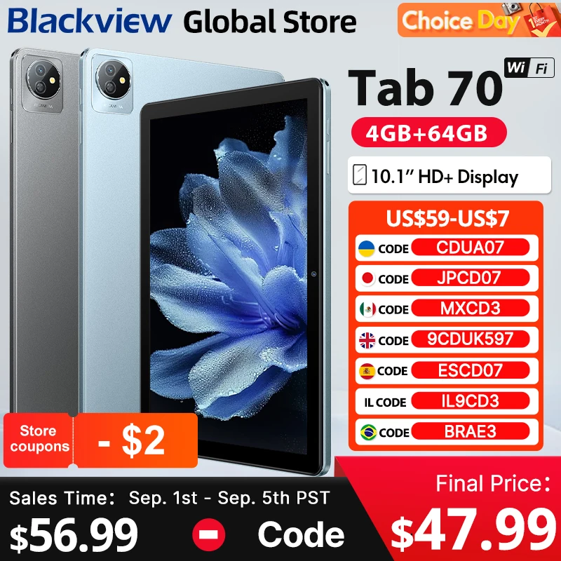 Blackview Tab 70 WIFI Планшет 10