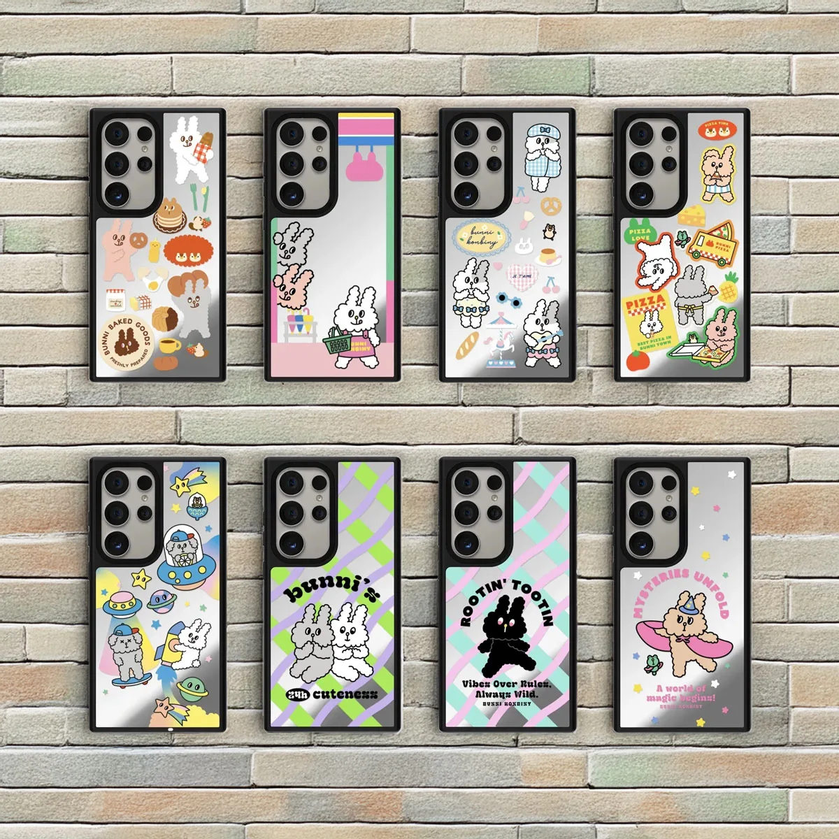 

Bunnies Cartoon Mirror Magnetic Acrylic Case for Samsung Galaxy S23 S24 S25 Ultra S25+ Plus Protective Shell