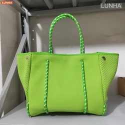 Summer Travel Camping Neoprene Tote Beach Bag Waterproof Large Capacity Shoulder Bags Water Park Pool Bags For Women