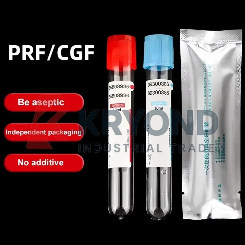 10 مللي مختبر فراغ أنبوب إعداد الانفصال PRF CGF PRP استخراج أنبوب الطرد المركزي العقيمة المنتج الأصلي