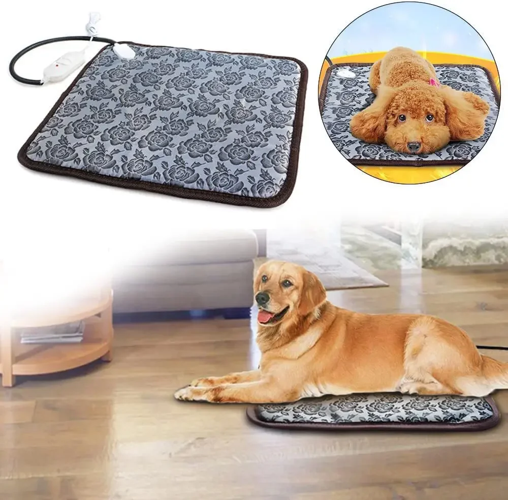 Winter 3 Modes Adjustable Heating Pad For Dog Cat Power-off Protection Pet Electric Warm Mat Bed Waterproof Bite-resistant Wire