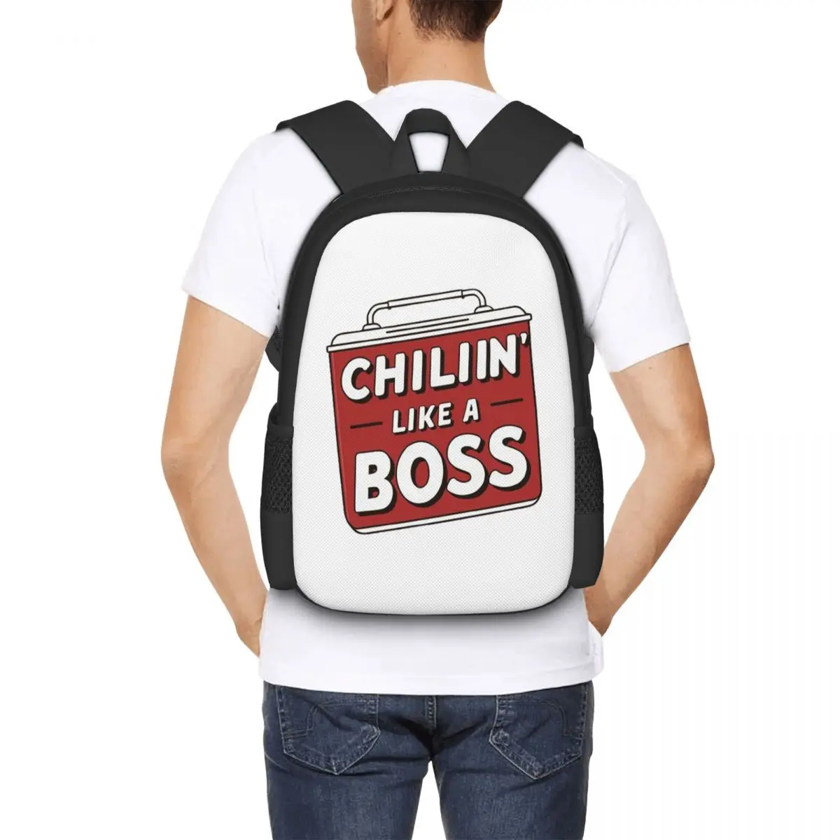 

Chillin Like A Boss Student Backpack School Bag Hiking Travel Daypack for Men Women Fashion Bookbag Shoulder Bags