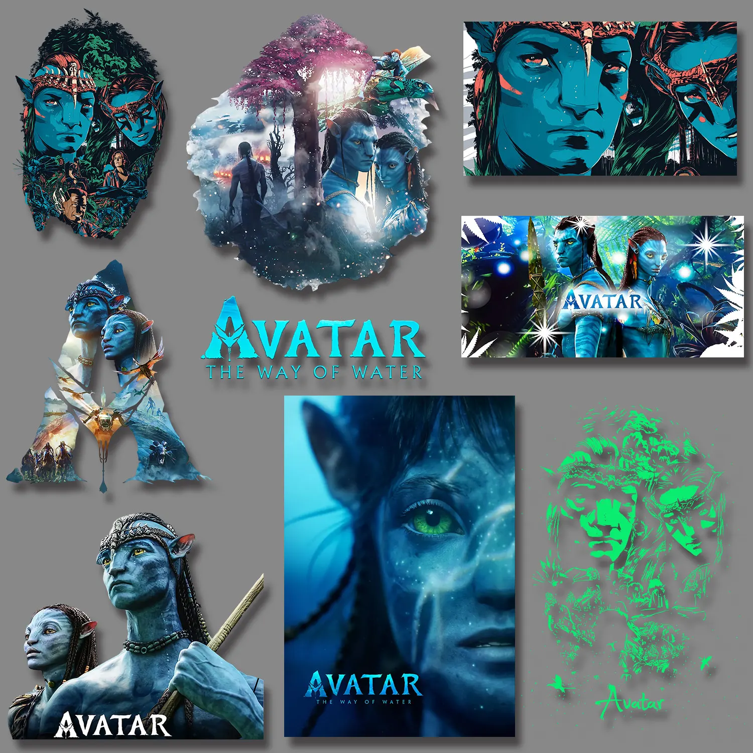 Avatar The Way of Water Iron-on Transfers Garment Accessories Washable Stickers Firm and Fadeless DIY Decoration