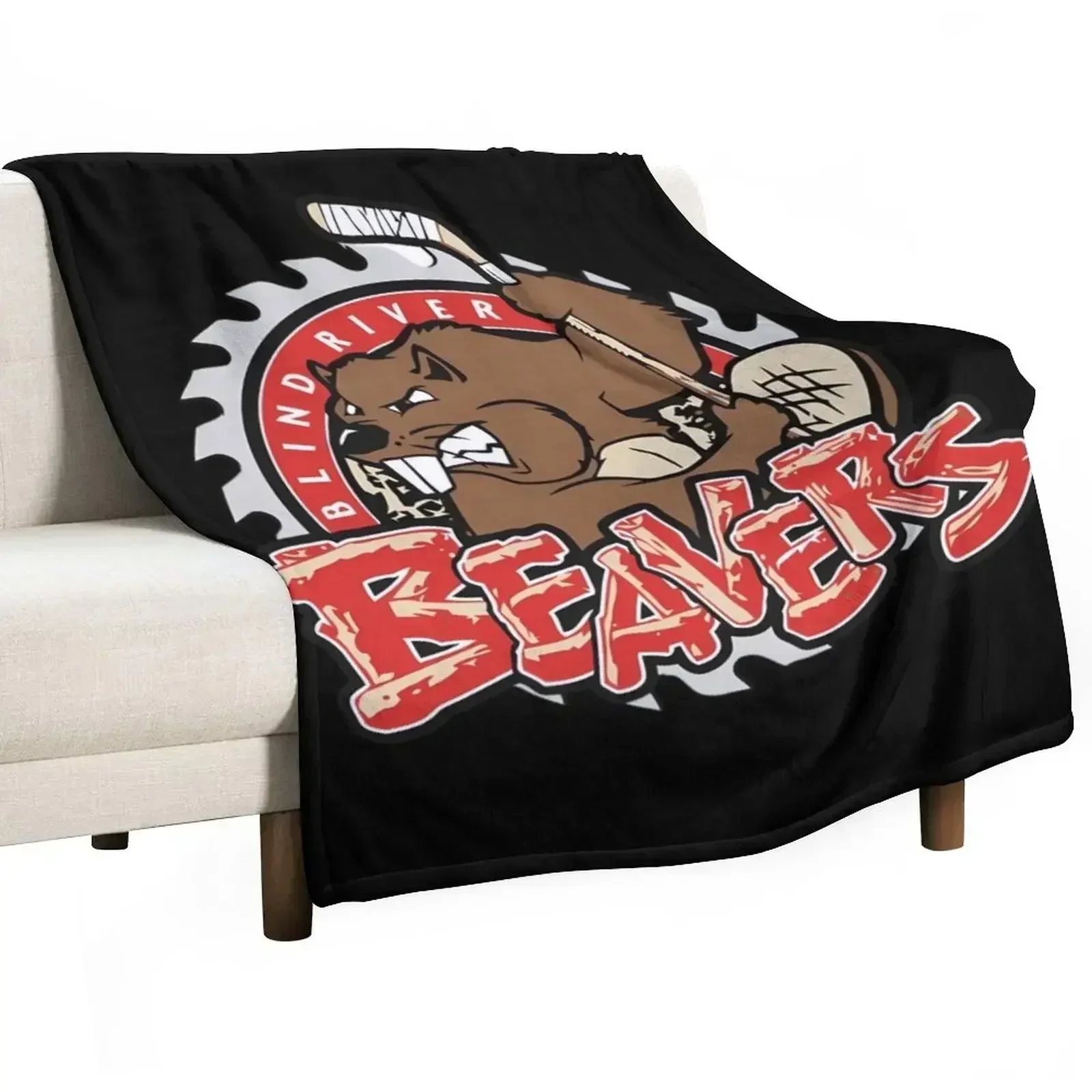 

Blind River Beavers Throw Blanket Designers Picnic for winter Sofa Blankets