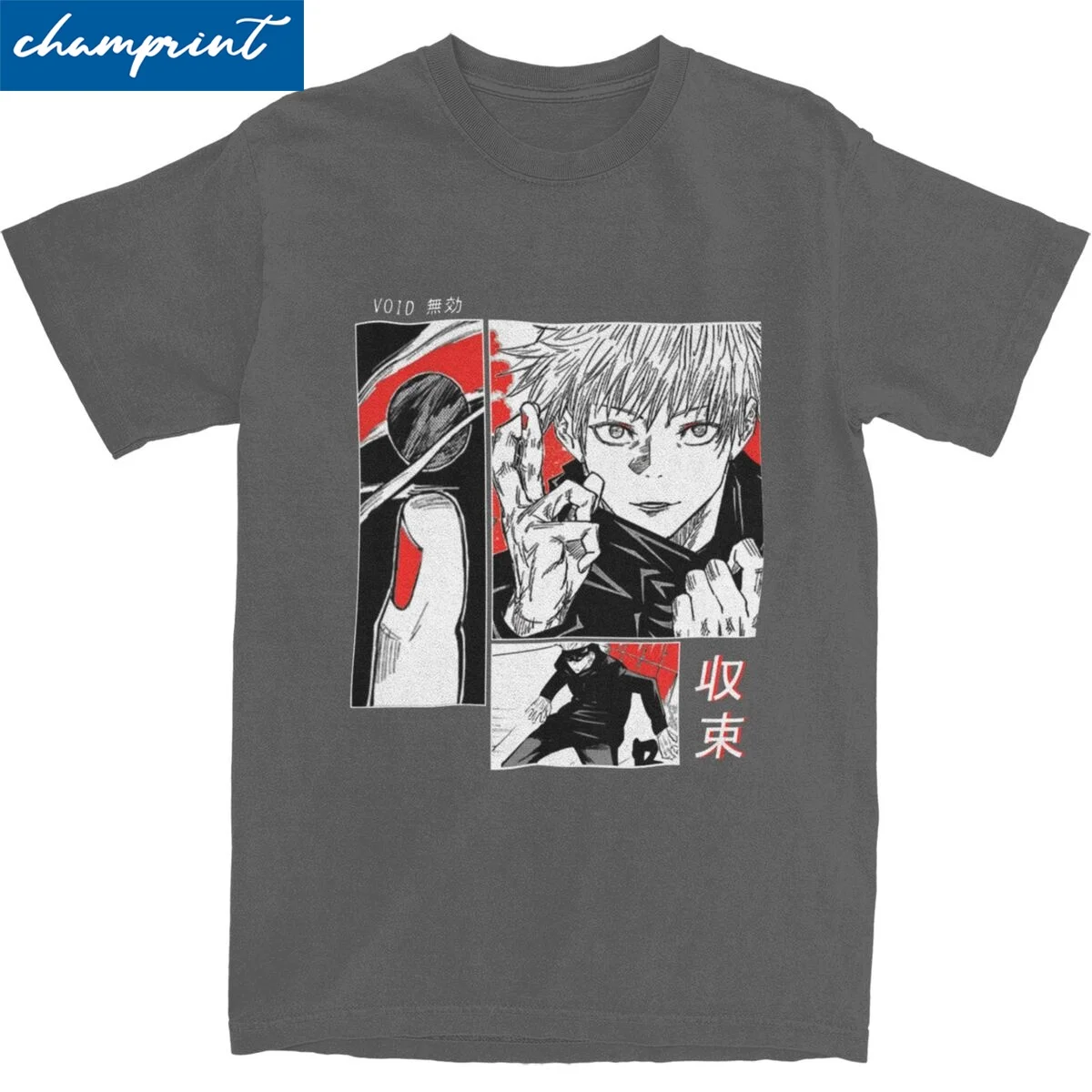 Jujutsu Kaisen Convergence T-Shirts Gojo Satoru Fushiguro Megumi Sorcery Fight Pure Cotton Crew Neck T Shirts Classic Clothes