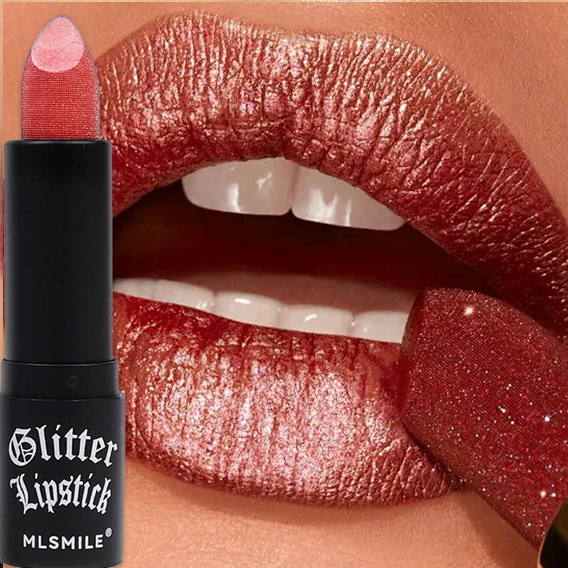 7 Colors Pearlescent Texture Lipstick Waterproof Long Lasting Matte Shimmer Lipgloss Light Luxury Makeup Cosmetic Lips Makeup