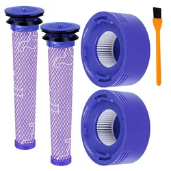 2 Pack Pre-Filters and 2 Pack HEPA Post-Filters Replacements Compatible for Dyson V8 and V7 Cordless Vacuum Cleaners