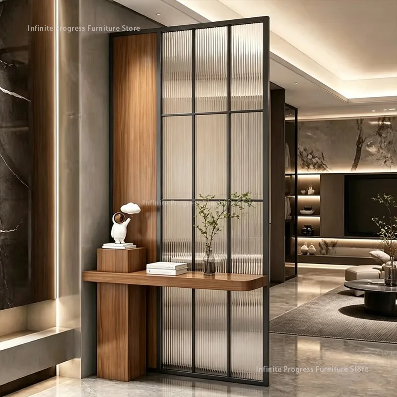Nordic High‑End Glass Screens Partition Living Room Dining Room Bedroom Entrance Hall Privacy Divider Home Decoration FYRD