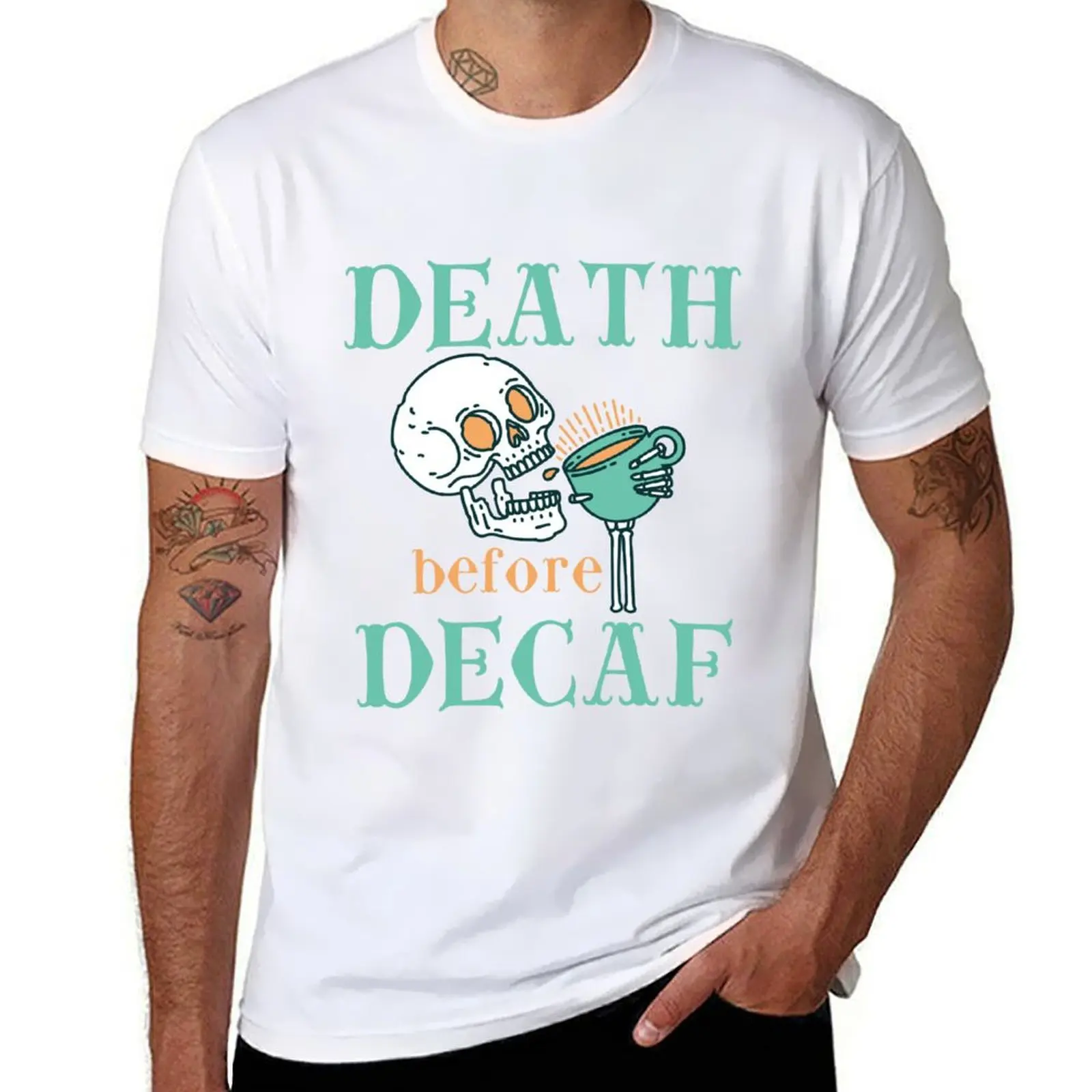 

Death Before Decaf T-Shirt t shirts cotton 100% man t shirts cotton T-Shirt