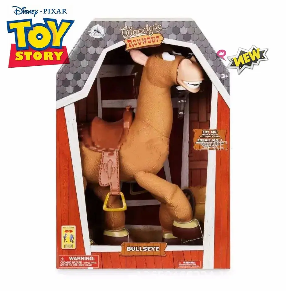 Toy Story 4 Toy Story Toy 4 Jouet coule pour enfants, Figurines d'action, Figurine de beurre en peluche, King Bullseye, Woody's Horse, Modèle parlant, 18 ", 46cm