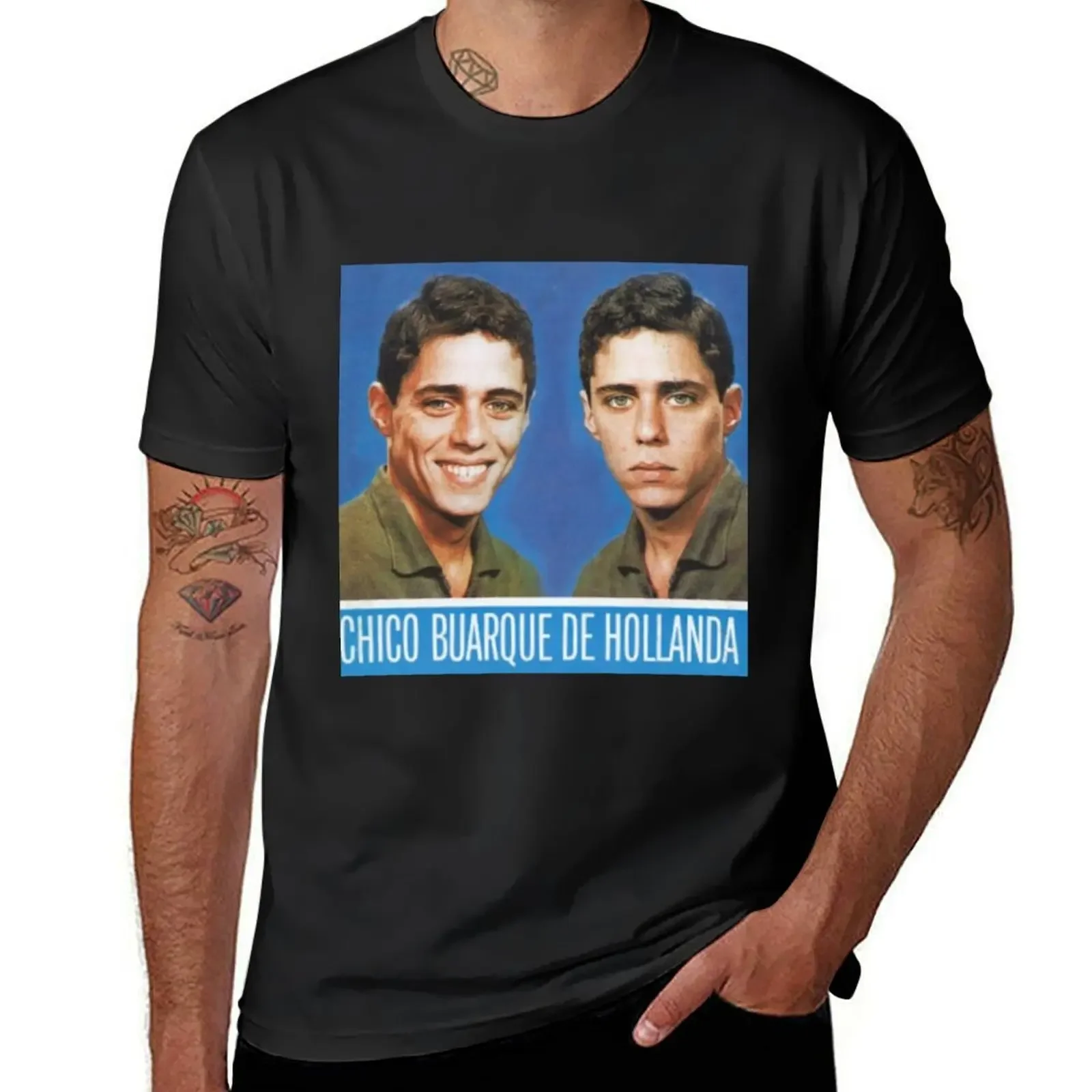 Chico Barque de Holanda T-Shirt custom t shirt graphic t shirt vintage oversized Men's t shirts