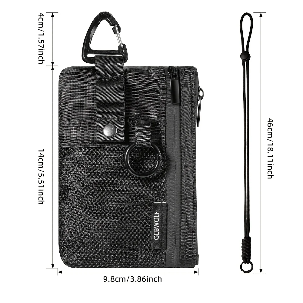 Minimalist RFID Wallet / Small with ID Window / Id Case with Lanyard Keychain / for Cards,Cash