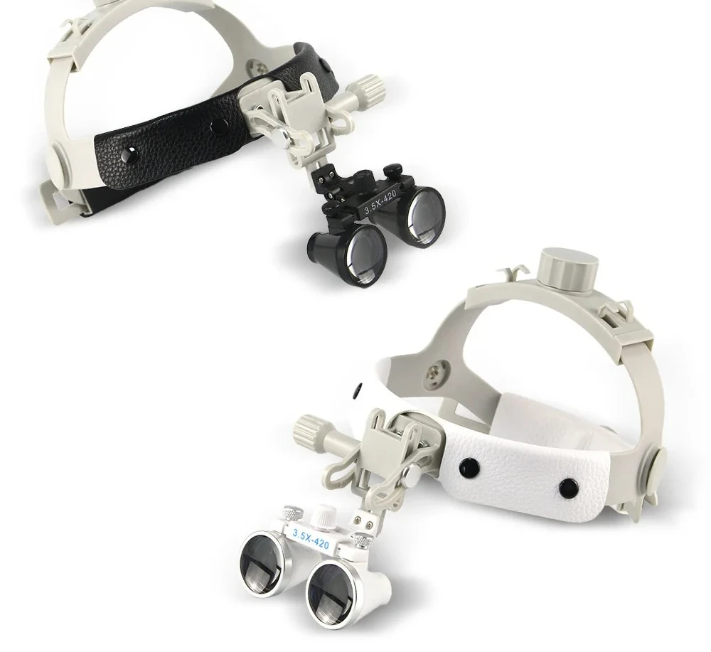 2.5X/ 3.5X  Head mounted style Magnifier Ultra-light weight Optical Loupes 320-420mm Magnifying Glass for  Surgery