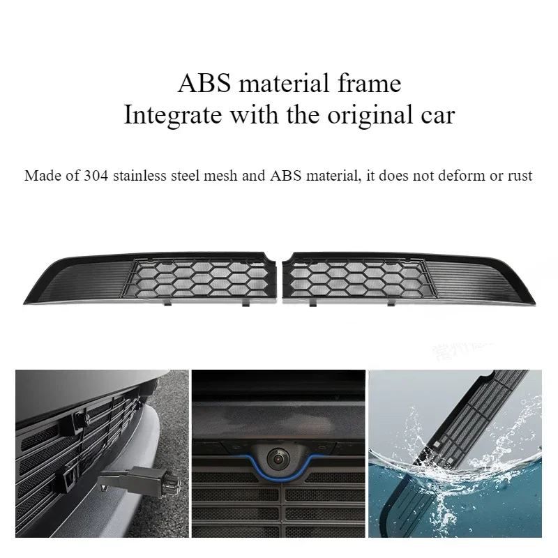 ل تسلا نموذج Y 2025 العرعر المصد الأمامي غطاء شبكي ، حامي الحجر المضاد للحشرات ، مدخل الهواء تنفيس الشواية #4