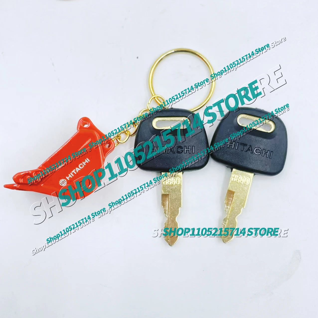 2pcs H800 Excavator Ignition Key with Door Lock Keychain for Hitachi ZAX ZAXIS Grab BU0028 Zax Ex60 / 70 / 120 / 200 / 210 F0002