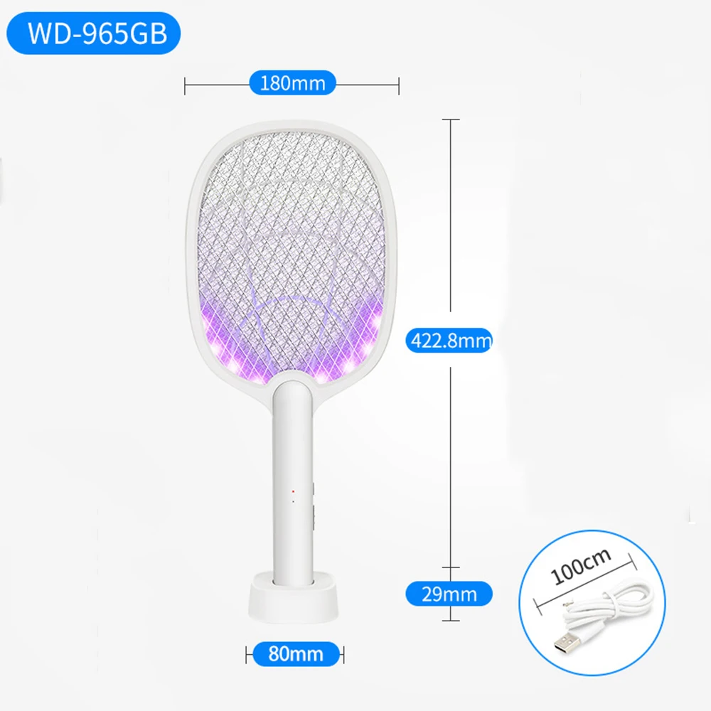 Muggen Killer Lamp USB Oplaadbare Elektrische Opvouwbare Muggen Killer Racket Vliegenmepper Repellent Lamp Zapper Insecten Racket
