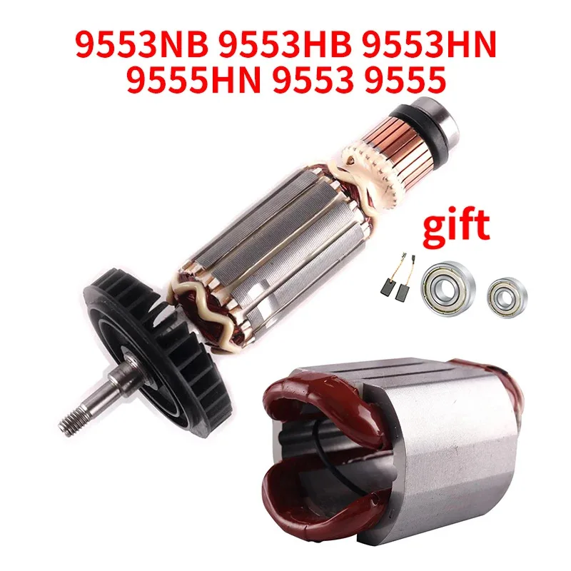 

AC220-240V Rotor Accessories for MAKITA 9553NB 9553HB 9553HN 9555HN 9553 9555 Angle Grinder Armature Anchor Stator Replacement