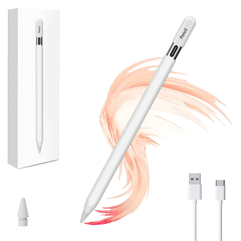 قلم تابلت لجهاز iPad Pro 11 12 Mini لأجهزة Apple Pencil Pro iPad Air M2 M3 M4 3rd 4-11th قلم لمس Caneta USB Type C شحن